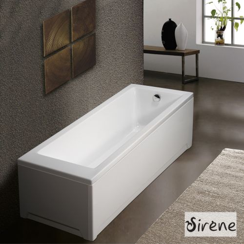 ΜΠΑΝΙΕΡΑ ΑΚΡΥΛΙΚΗ SIRENE CUBIC 140 White 140x70 cm