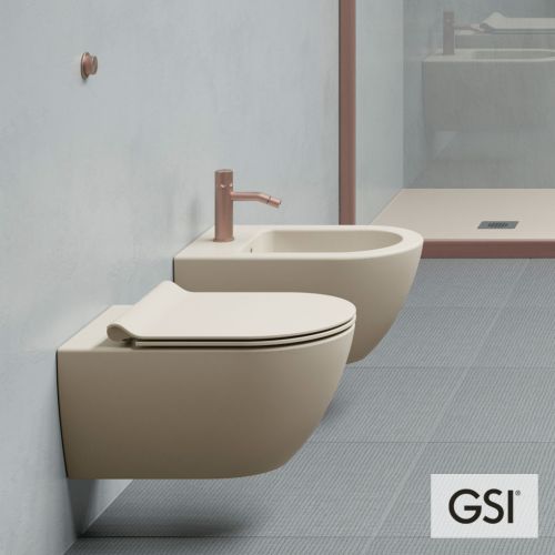 ΛΕΚΑΝΗ WC ΚΡΕΜΑΣΤΗ ΜΕ ΚΑΛΥΜΜΑ GSI PURA Swirl Creta 50x36 cm