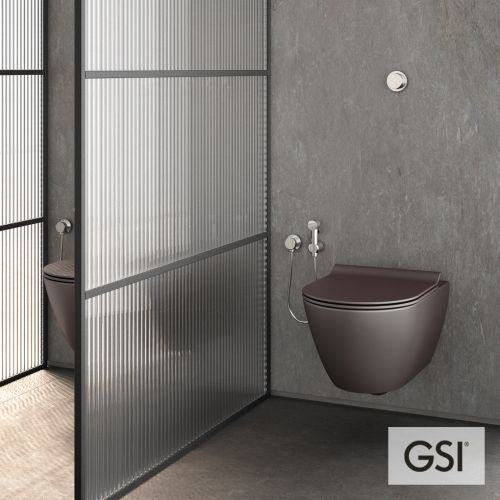 ΛΕΚΑΝΗ WC ΚΡΕΜΑΣΤΗ ΜΕ ΚΑΛΥΜΜΑ GSI PURA Swirl Bistro 50x36 cm