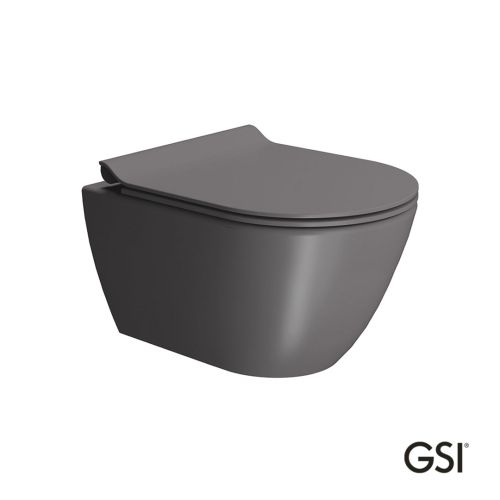 ΛΕΚΑΝΗ WC ΚΡΕΜΑΣΤΗ ΜΕ ΚΑΛΥΜΜΑ GSI PURA Swirl Bistro 50x36 cm