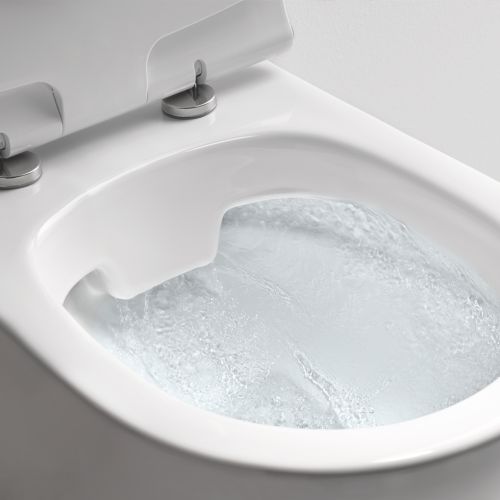 ΛΕΚΑΝΗ WC ΚΡΕΜΑΣΤΗ ΜΕ ΚΑΛΥΜΜΑ ΒΑΚΕΛΙΤΗ SEREL SMART Rimless®  SM2600 White 52x35,5 cm