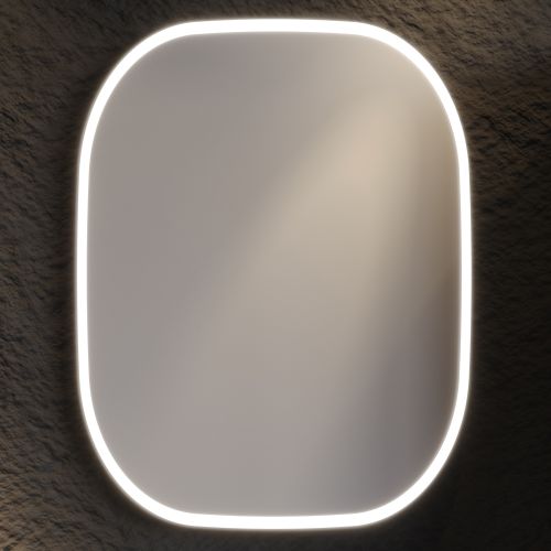 ΚΑΘΡΕΠΤΗΣ ΜΠΑΝΙΟΥ LED ΦΩΤΙΖΟΜΕΝΟΣ ΠΕΡΙΜΕΤΡΙΚΑ MARTIN BATH ENZA White 60χ80 cm 