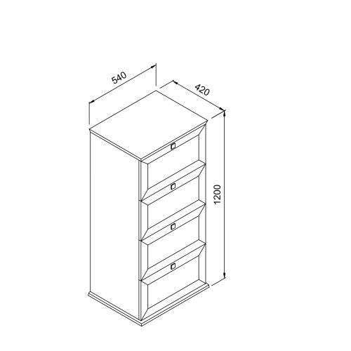 ΕΠΙΠΛΟ ΜΠΑΝΙΟΥ ΚΡΕΜΑΣΤH ΣΤΗΛΗ MARTIN STELLA White 54 MDF Λάκα 18mm  54x42x120cm