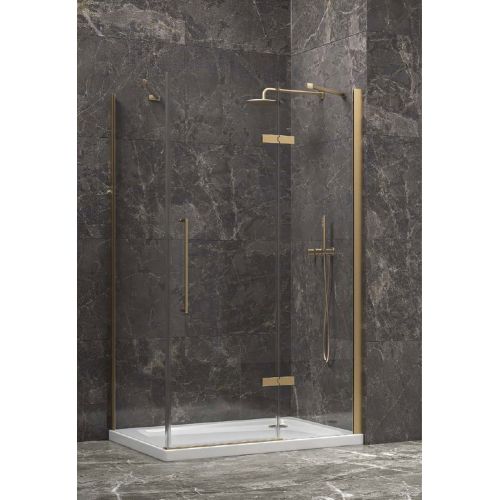 ΚΑΜΠΙΝΑ ΝΤΟΥΖΙΕΡΑΣ & ΕΝΑ SIDE PANEL Karag TINOS 100 & TN-10 Oro 70x70x200 cm